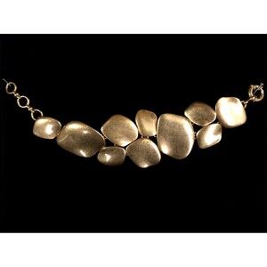 India Hicks Skimming Stone Bracelet Womens Gold Organic Link Jewelry